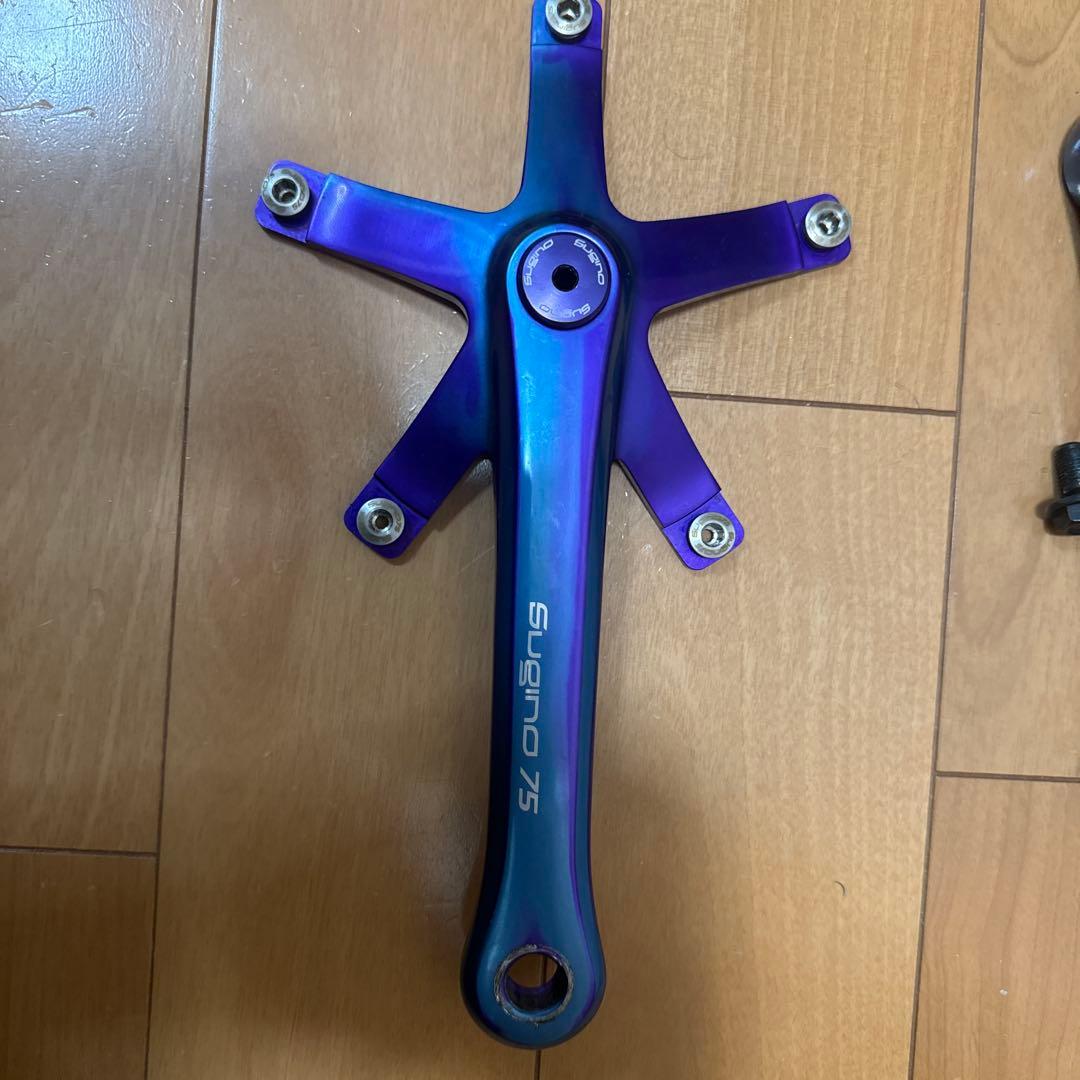 MASH X Sugino 75 Purple/Blue クランク　BBセット