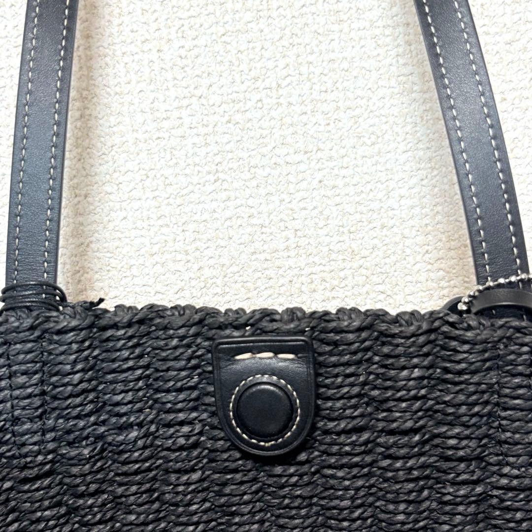 ◆専用◆タグ付◆コーチ COACH かごバッグ トートバッグ 黒 保存袋付き