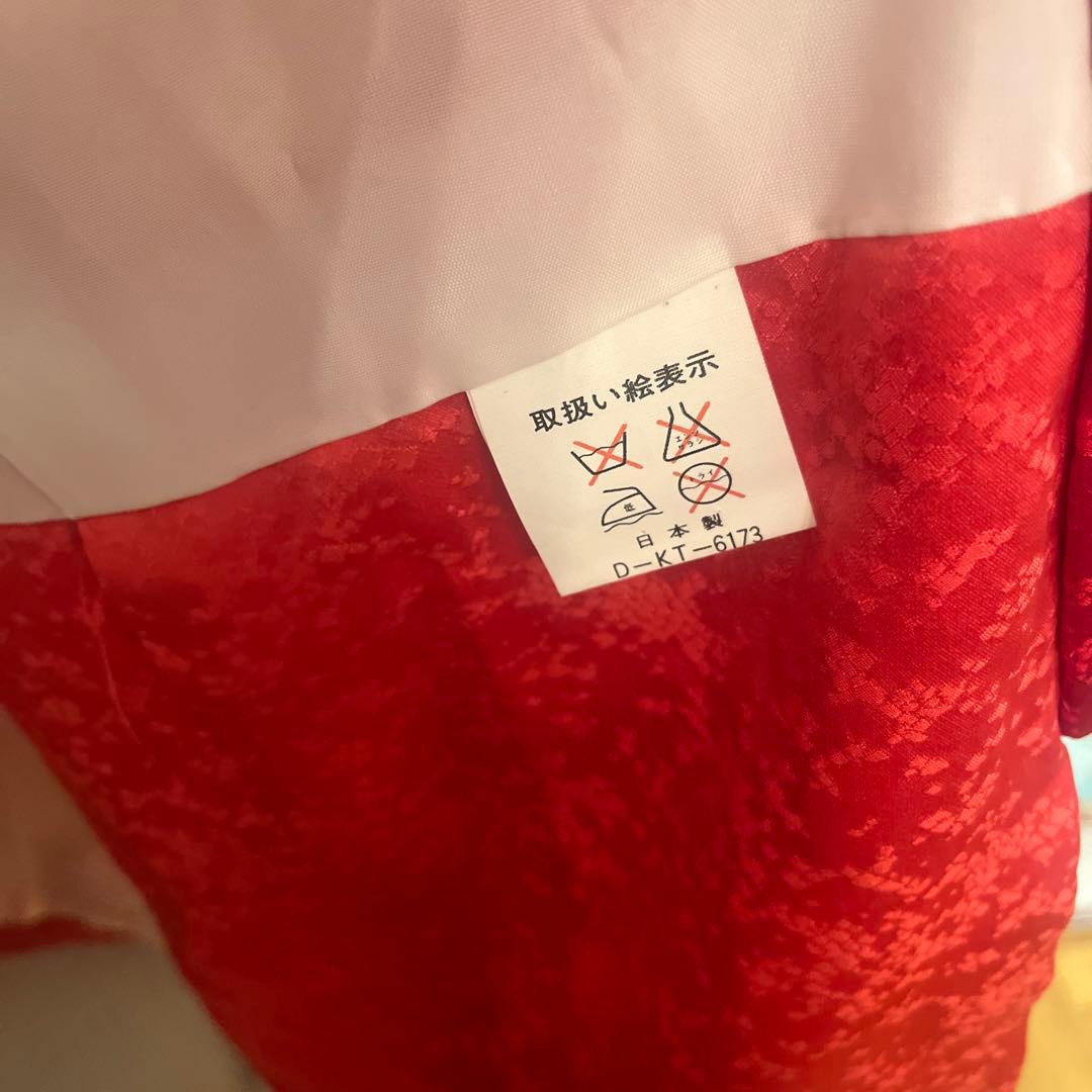 七五三 着物 7歳 女の子 正絹 本絞り 手描き友禅 古典柄 赤 祝い着