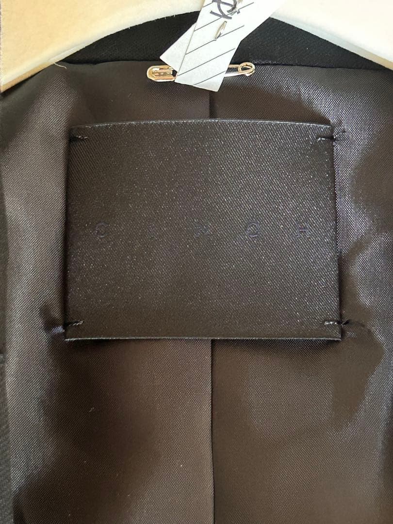 【美品】CINOHパールボタン　ジャケット　黒