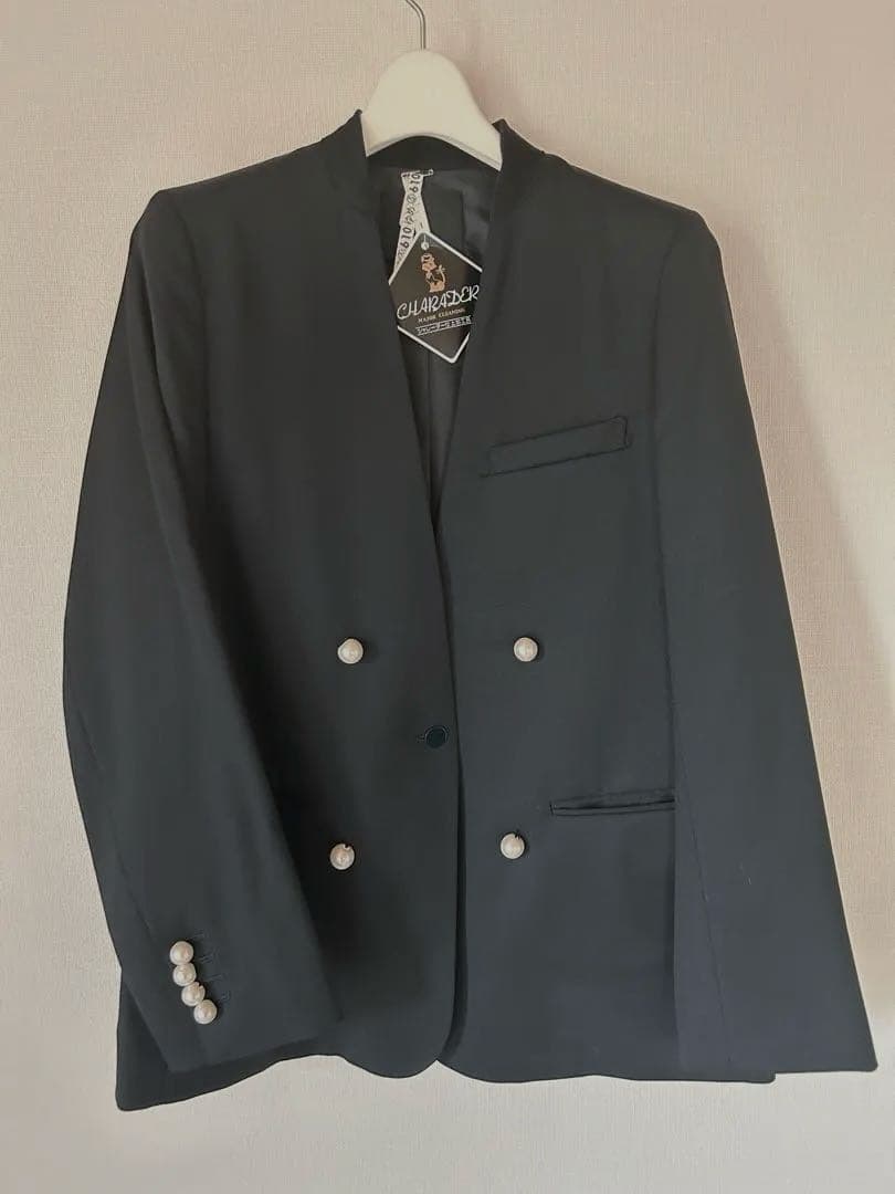 【美品】CINOHパールボタン　ジャケット　黒