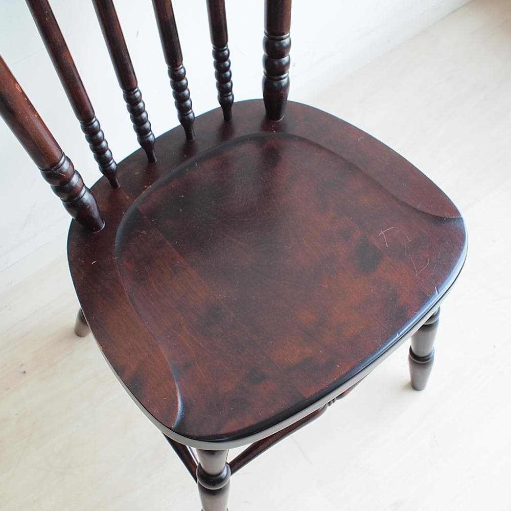 北海道民芸家具 樺材 ダイニングチェア 無垢材 和モダン 古民家 ZR23372