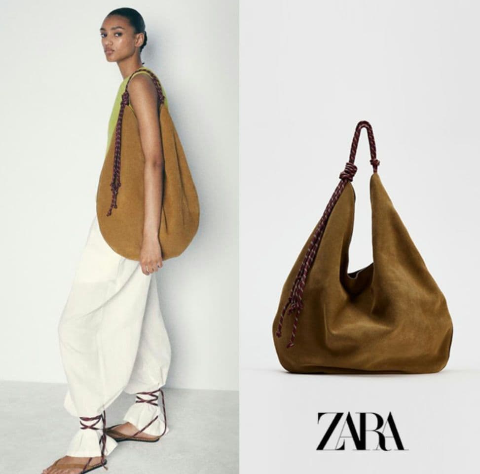 完売品　ZARA スエードバッグ　レザーショルダーバッグ