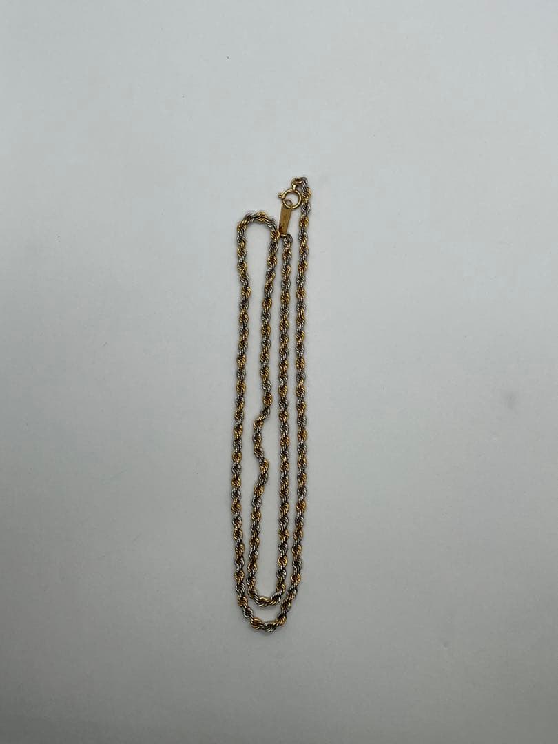 【K18/Pt850】 ロープチェーンネックレス