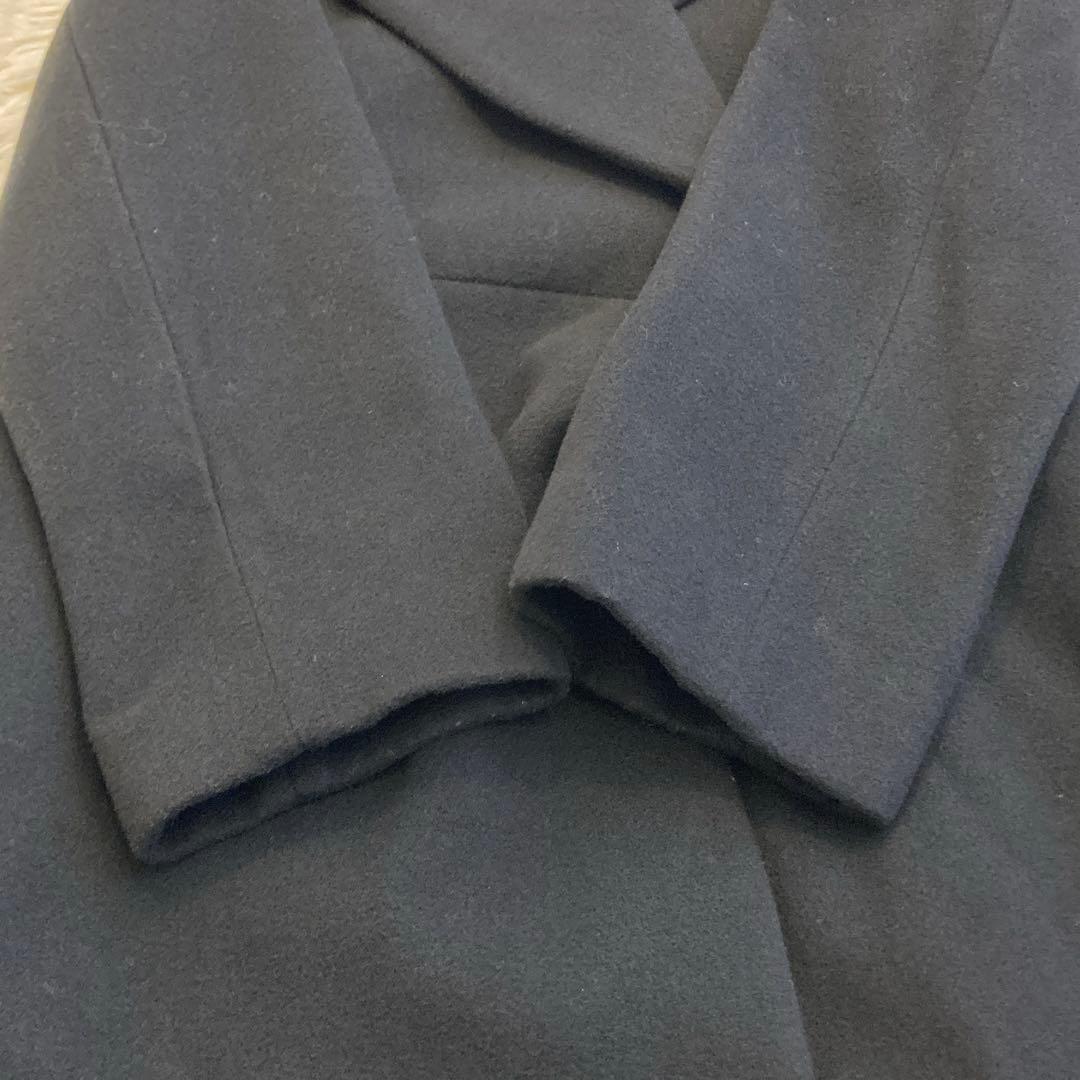 JENNE ジェンヌ エレガントカラー フレアコート ブラック　M