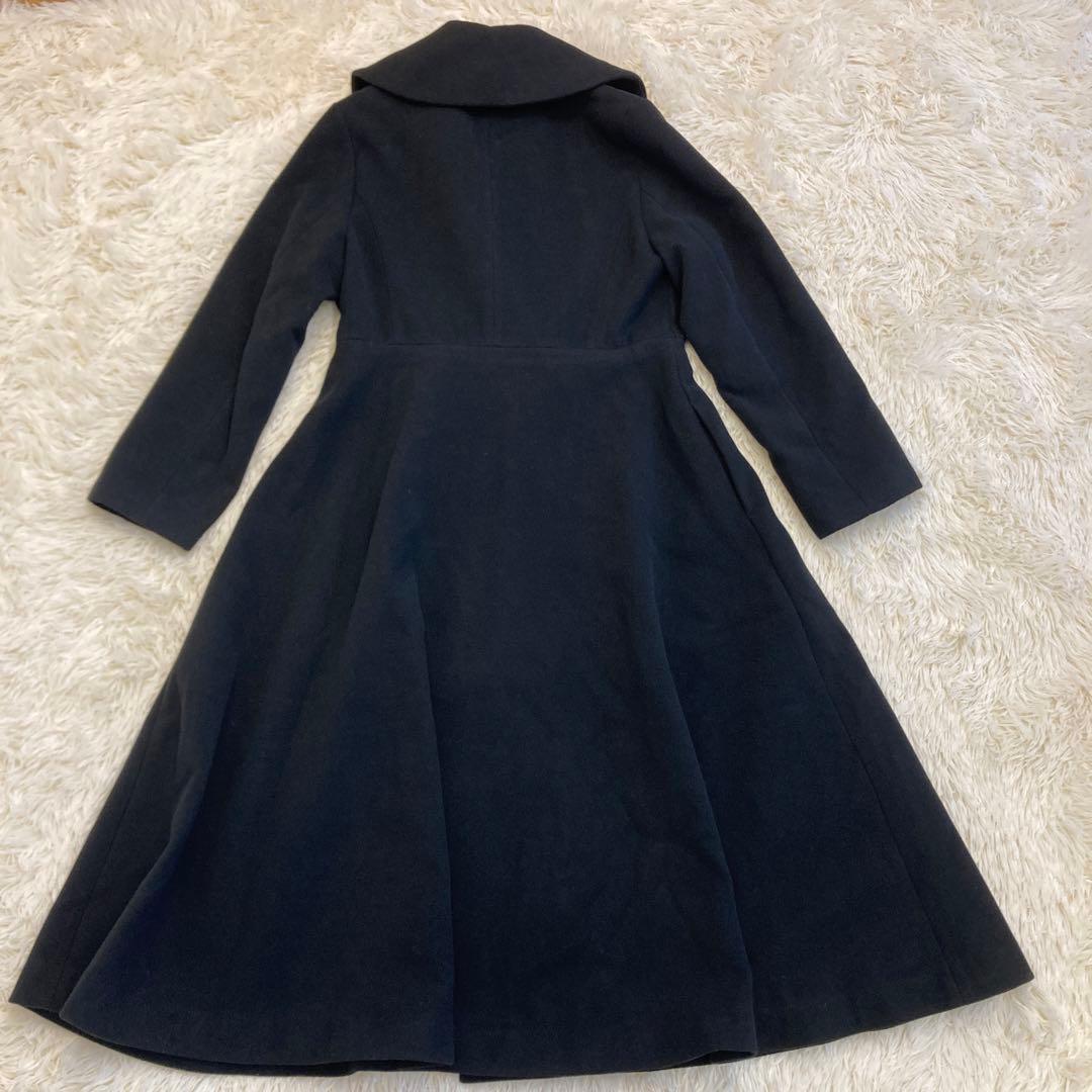 JENNE ジェンヌ エレガントカラー フレアコート ブラック　M