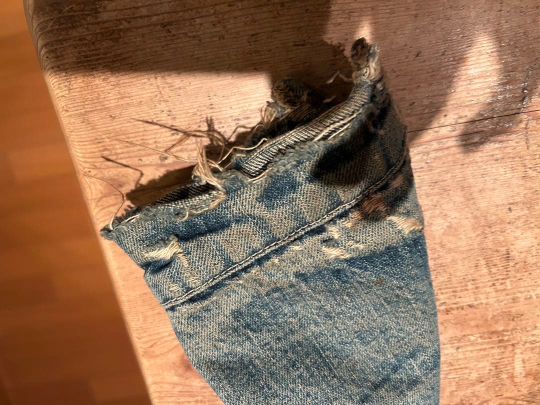 ダメージ加工 デニムジャケット ライトブルー