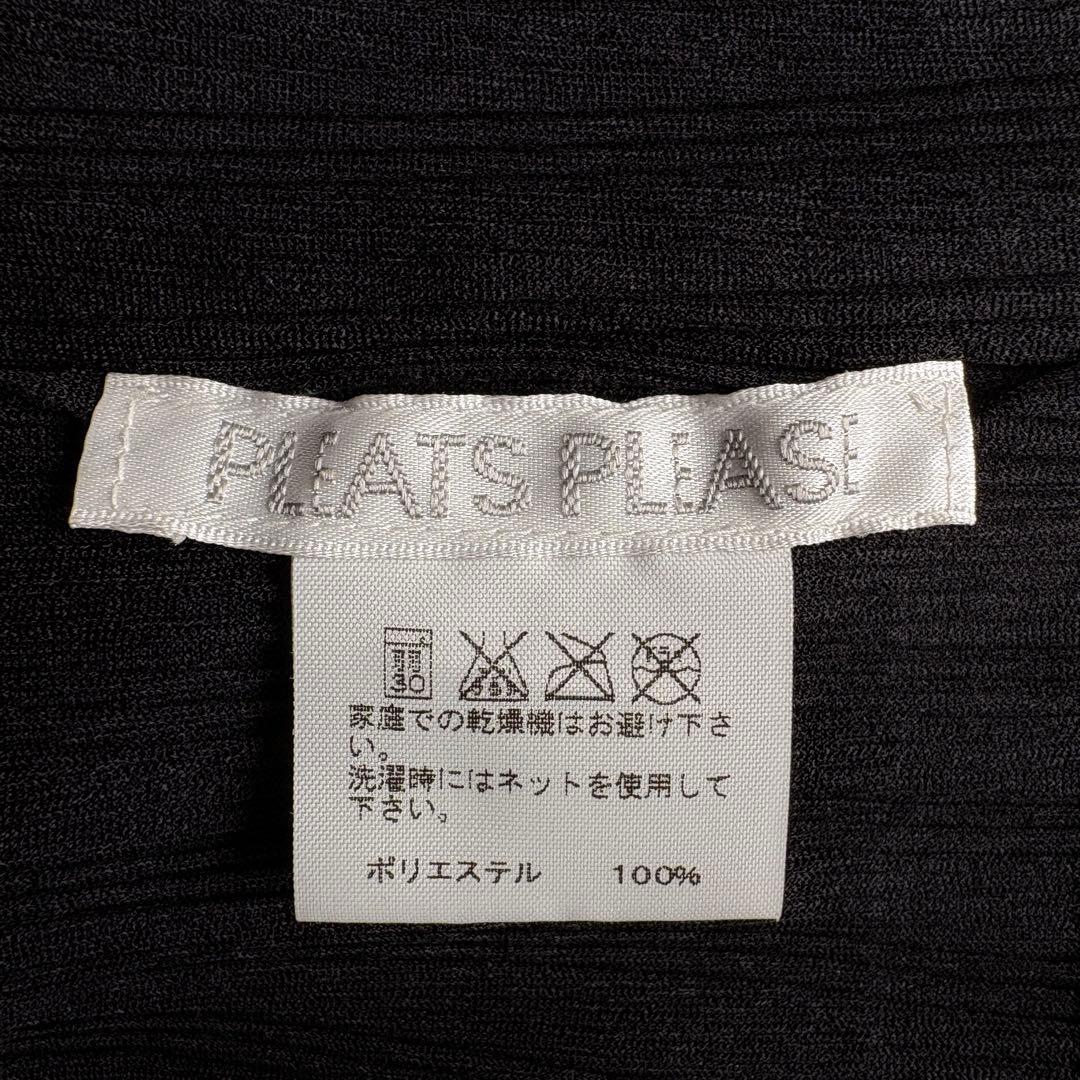 PLEATS PLEASE タートルネック長袖プリーツカットソー 黒3