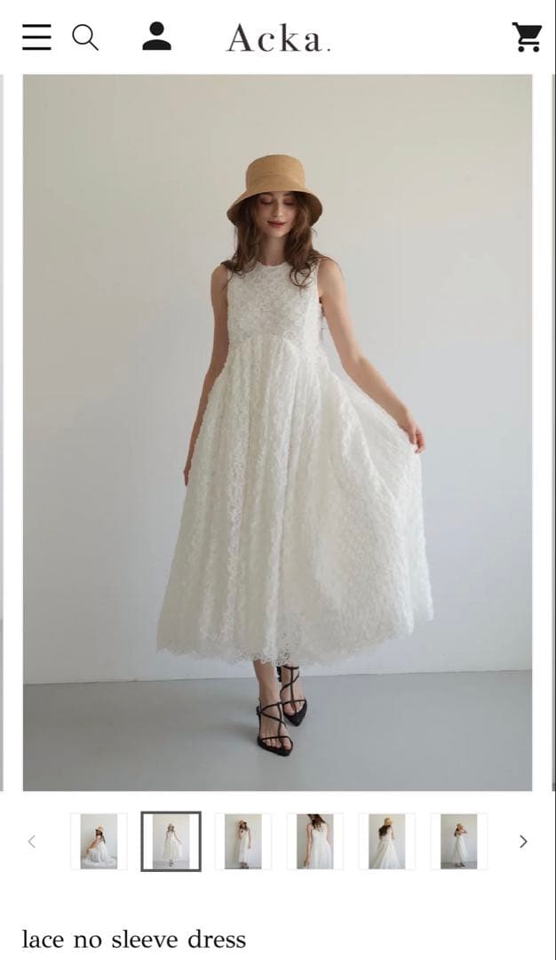 ワンピース lace no sleeve dress