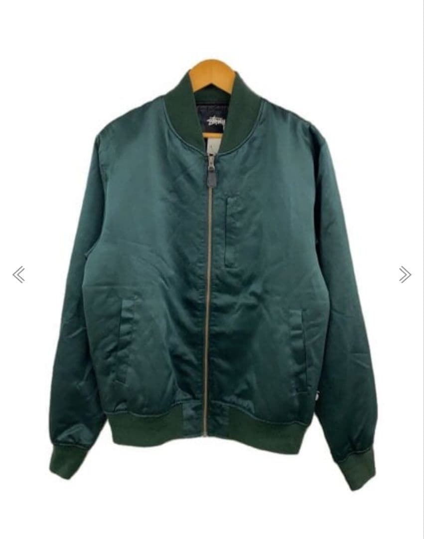 【美品】【Lサイズ】【ステューシー】【MA-1】【グリーン】【STUSSY】緑