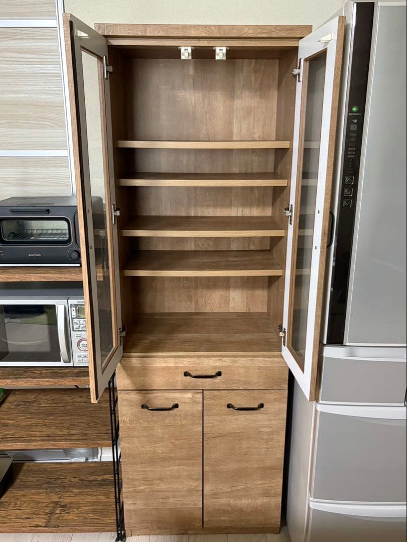 【LOWYA】アンティーク調キッチンボード 幅60 【美品】