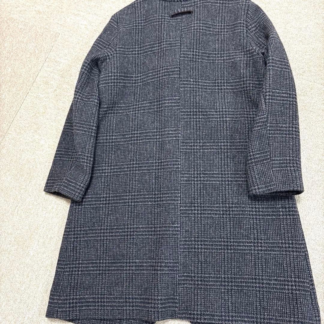 美品　パラスパレス グレンチェック チェスターロングコート ウール サイズ2