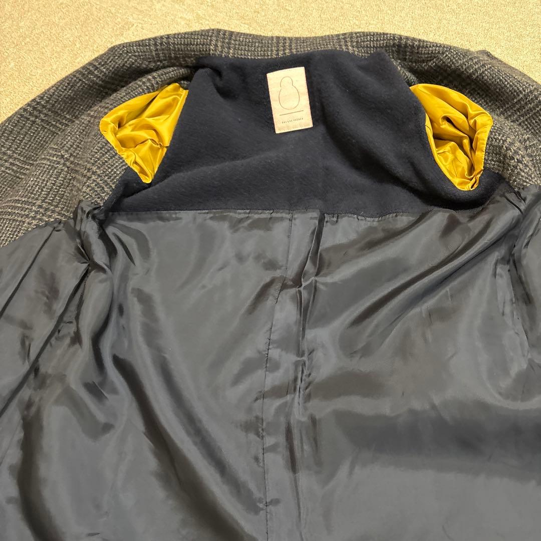 美品　パラスパレス グレンチェック チェスターロングコート ウール サイズ2