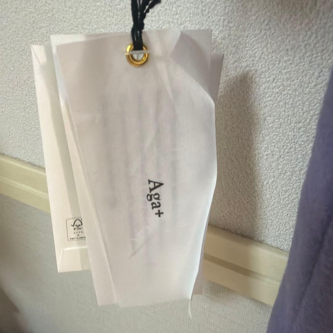 Aga+ 新品タグ付き ロングコート パープル