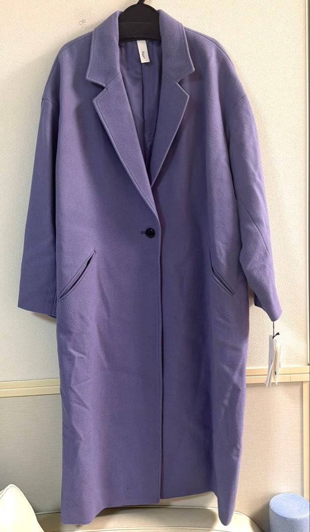 Aga+ 新品タグ付き ロングコート パープル