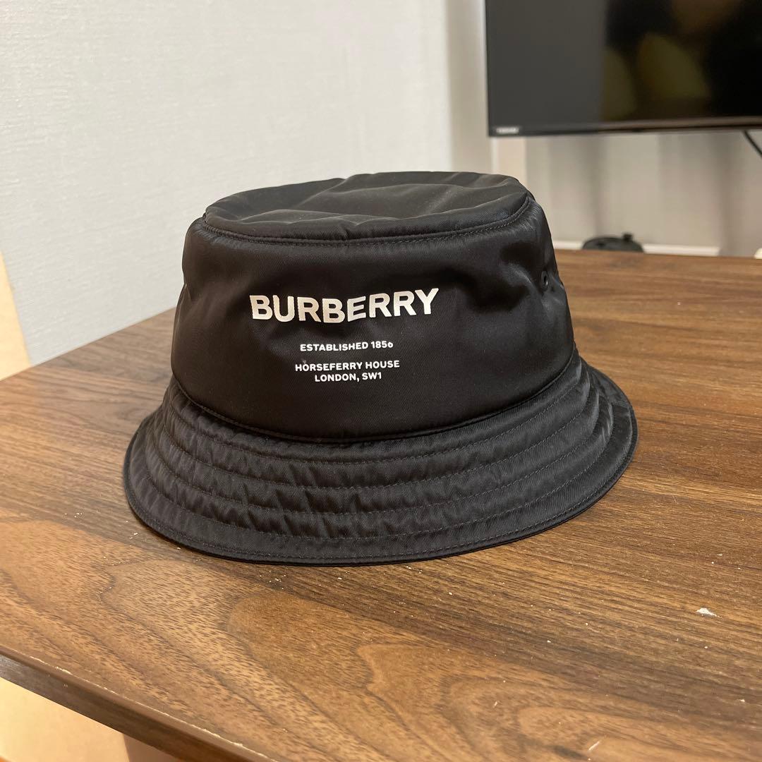 BURBERRY ブラック バケットハット L
