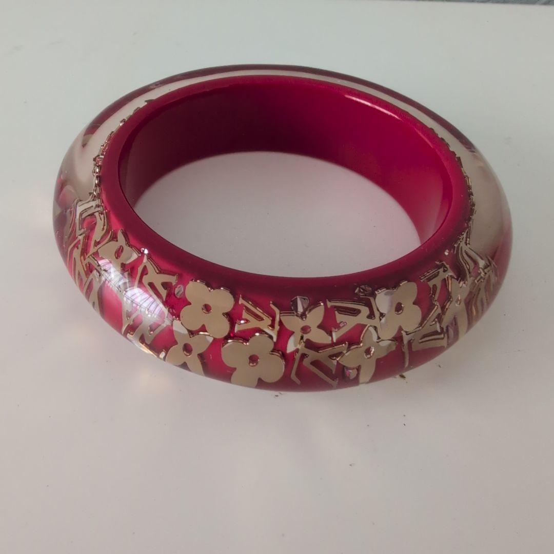 ルイヴィトン　LOUISVUITTON　アンクルージョン　　バングル　レッド