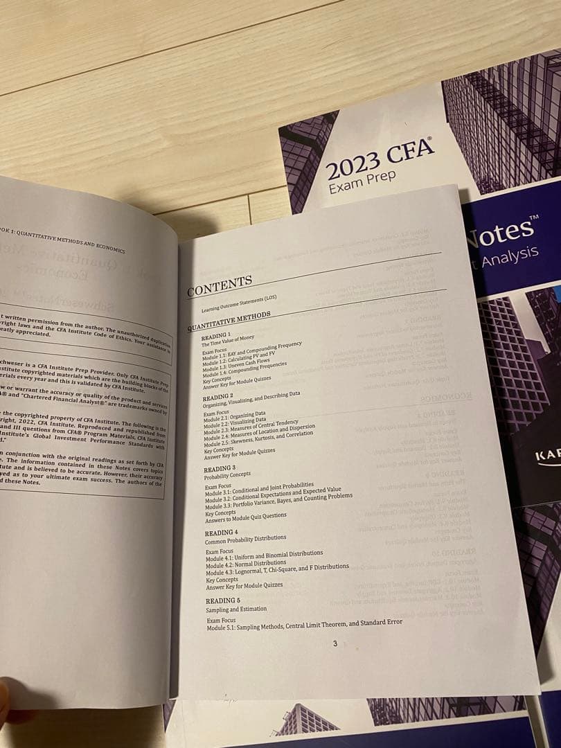 (コピー)2023 CFA Exam SchweserNotes