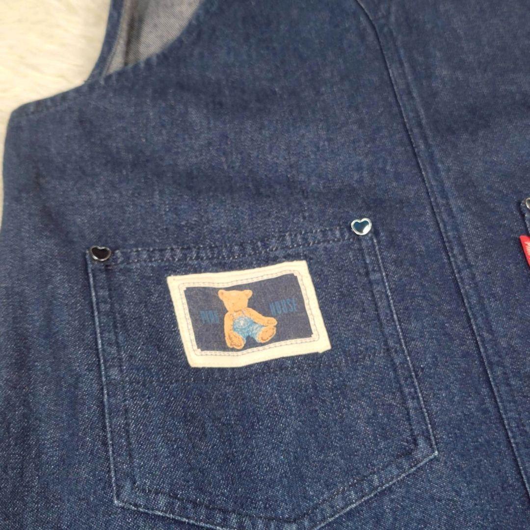 美品☆ピンクハウス　ジャンパースカート　パッチワーク　ベア　ロング　ロゴ　ハート