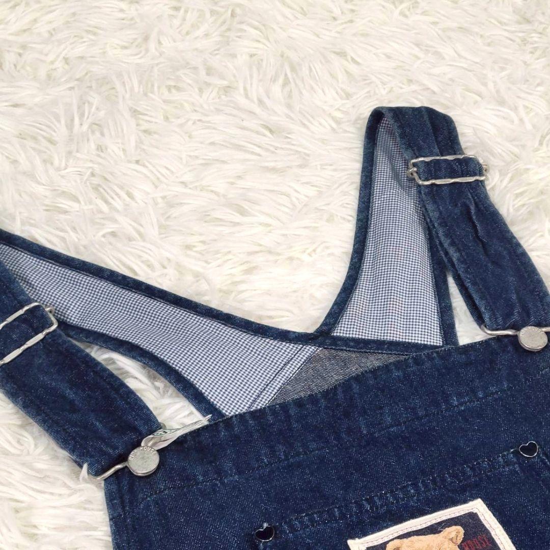 美品☆ピンクハウス　ジャンパースカート　パッチワーク　ベア　ロング　ロゴ　ハート