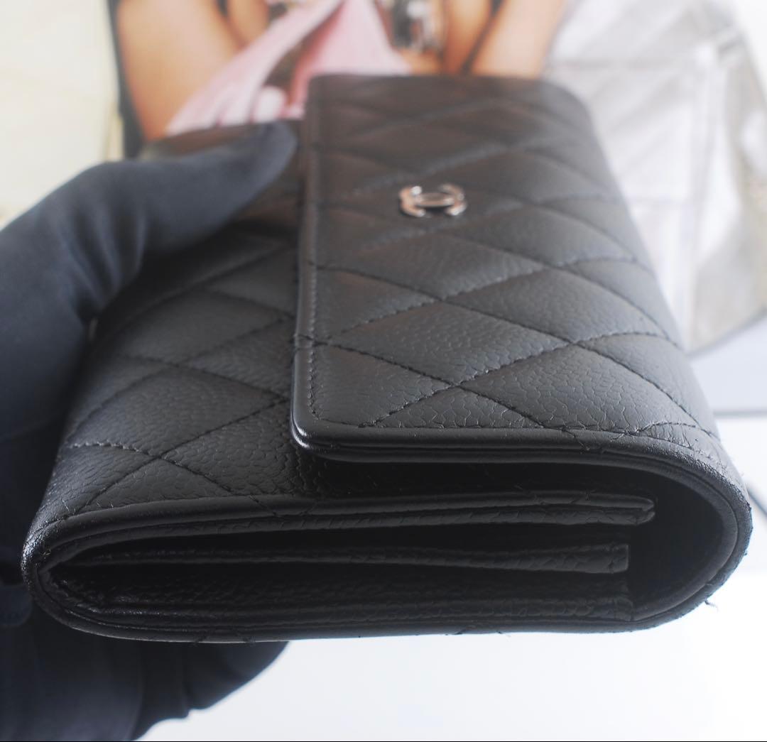CHANEL＊シャネル＊キャビアスキン＊マトラッセ＊長財布＊フラップウォレット＊