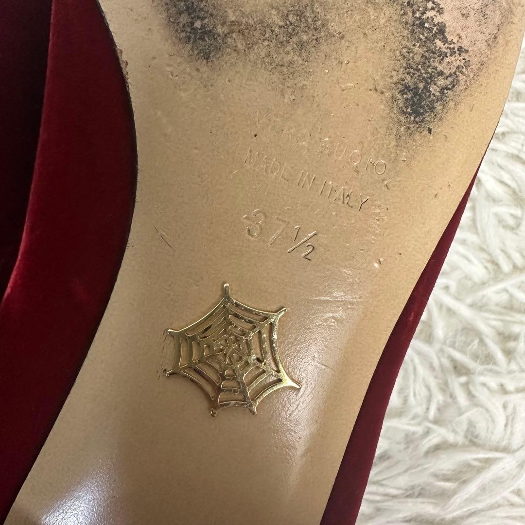 美品 シャーロットオリンピア フラットシューズ レッド ネコ