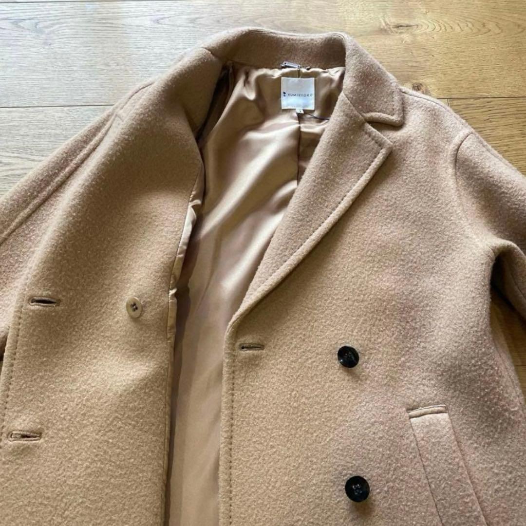 新品【Ｏｇｇｉ掲載】組曲　ロングコート　オーバーチェスター　サイズ2 ブラウン