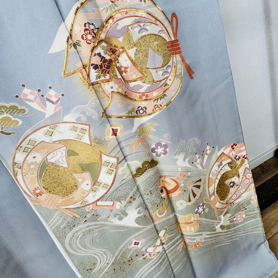 超美品　色留袖　着物　168裄68　帯揚　帯締　袋帯　フルセット　トール　水色