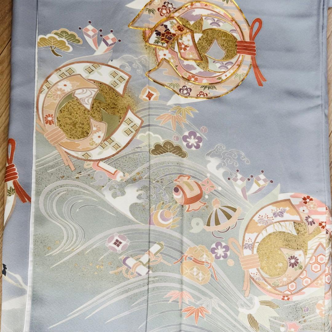 超美品　色留袖　着物　168裄68　帯揚　帯締　袋帯　フルセット　トール　水色