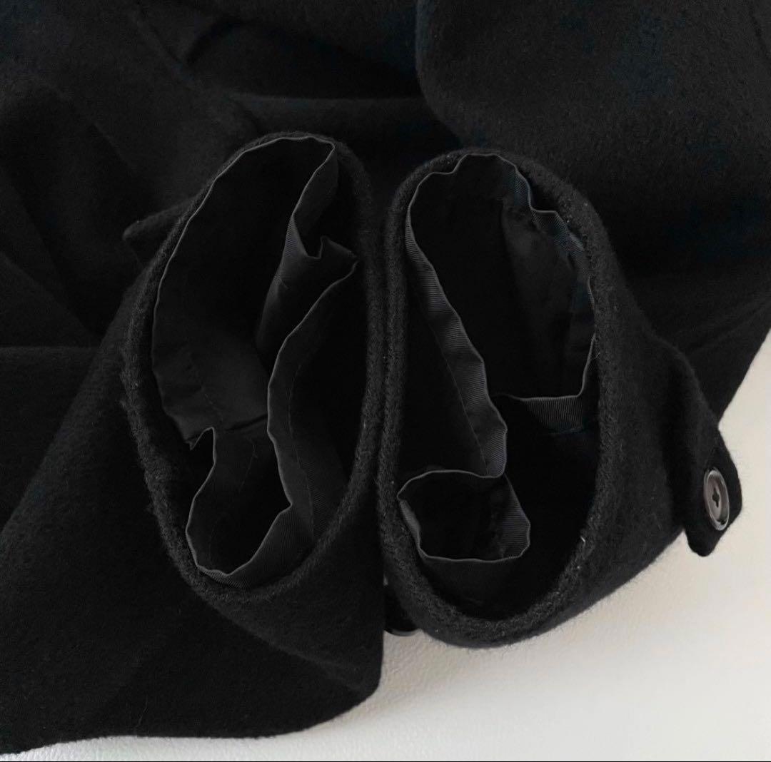 BURBERRY LONDON トレンチコート 黒 アンゴラ カシミヤ混羊革