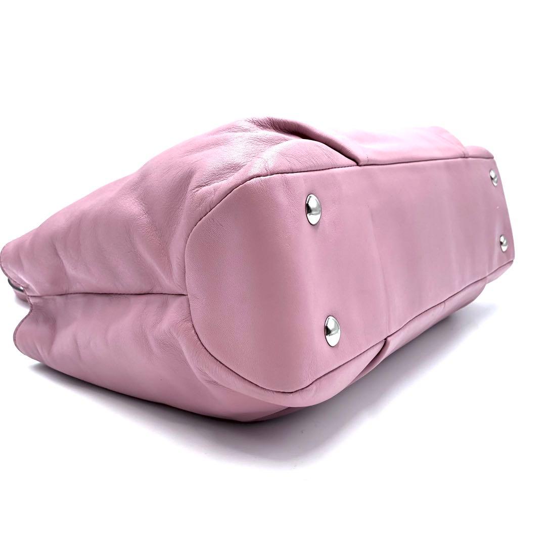 コーチ トートバッグハンドバッグ 肩掛け レザー　ピンク