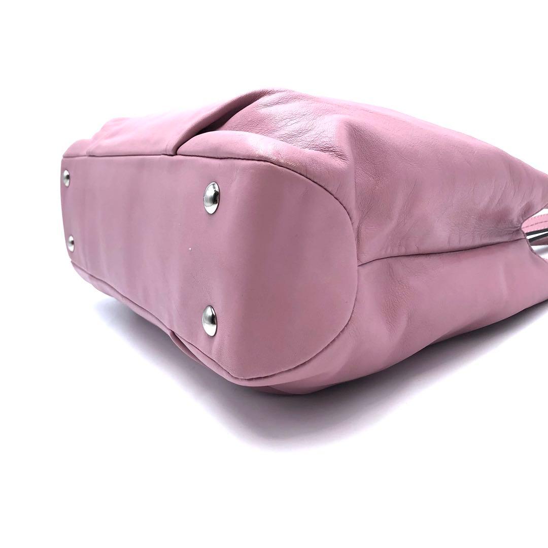 コーチ トートバッグハンドバッグ 肩掛け レザー　ピンク