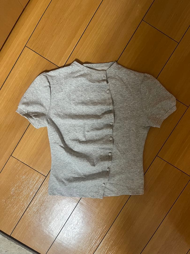 トップス tieme button up T-shirt-GRAY