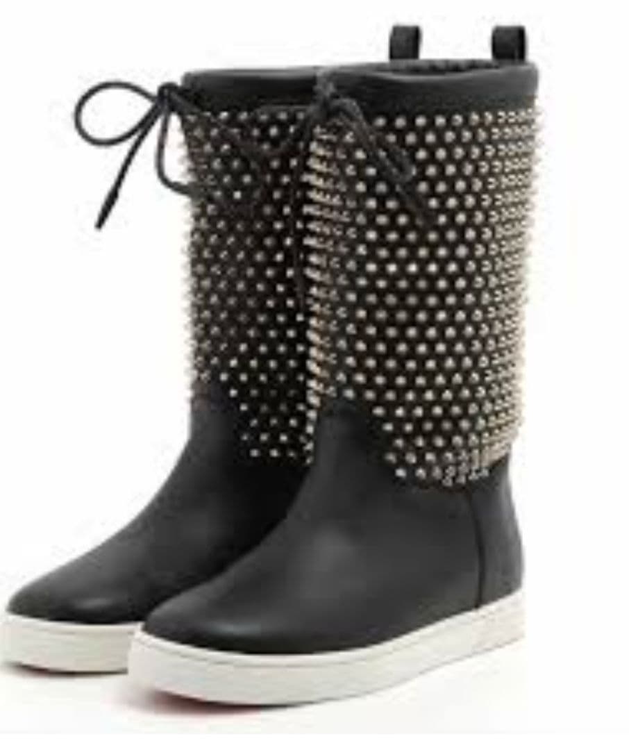 Louboutin ルブタン・スパイクスタッズレザーブーツ・41 サイズ