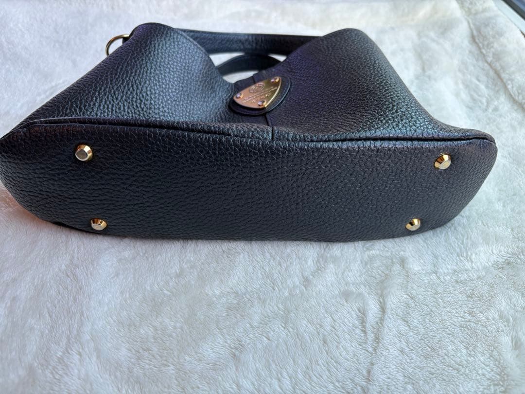 ATAO 2wayミニバッグショルダーバッグ　チヴィプラス　ネイビー　シボ革金具