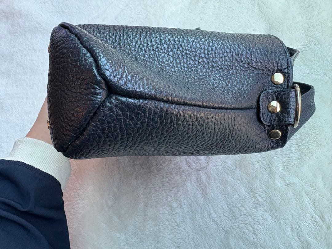 ATAO 2wayミニバッグショルダーバッグ　チヴィプラス　ネイビー　シボ革金具