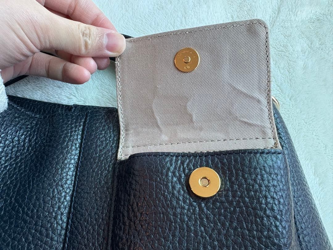 ATAO 2wayミニバッグショルダーバッグ　チヴィプラス　ネイビー　シボ革金具