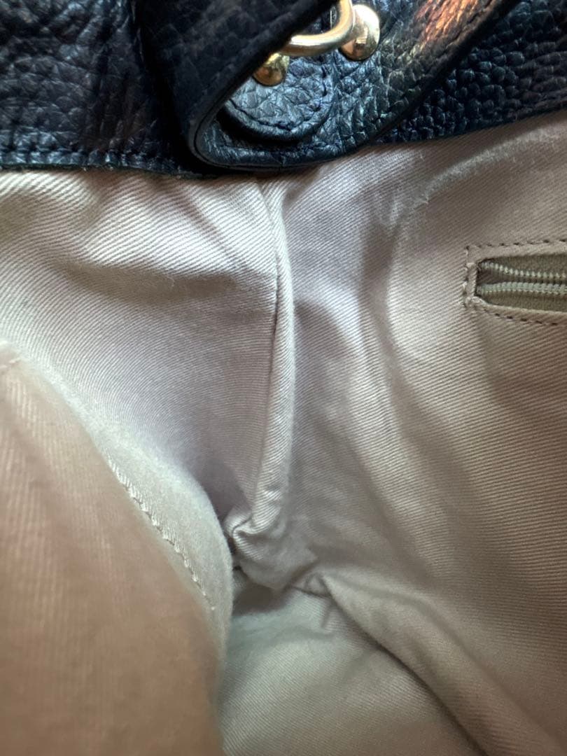 ATAO 2wayミニバッグショルダーバッグ　チヴィプラス　ネイビー　シボ革金具