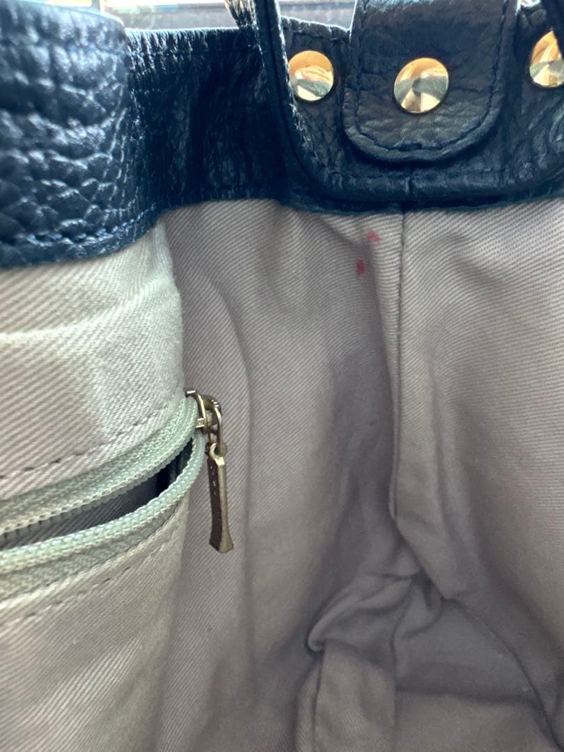 ATAO 2wayミニバッグショルダーバッグ　チヴィプラス　ネイビー　シボ革金具