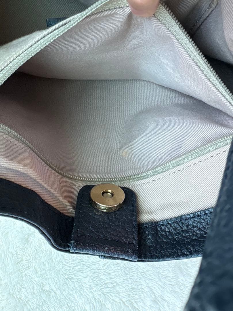 ATAO 2wayミニバッグショルダーバッグ　チヴィプラス　ネイビー　シボ革金具