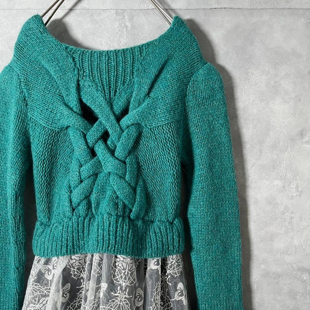 白羊森　hazama ハザマ ニット ブラウス ワンピース N65