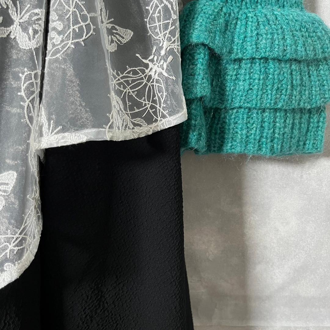 白羊森　hazama ハザマ ニット ブラウス ワンピース N65