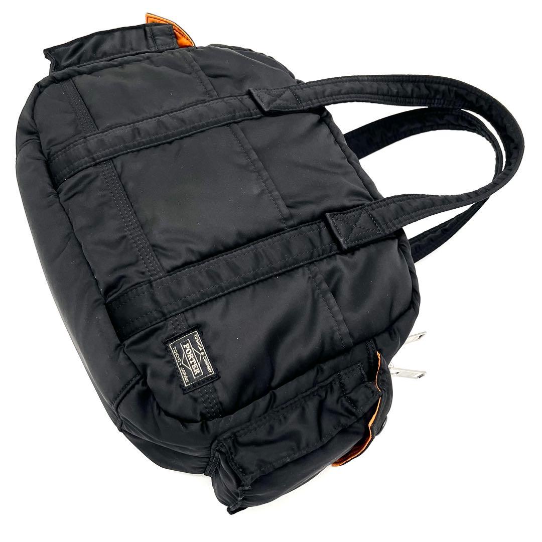 【美品】ポーター タンカー ダッフル ミニボストン ブラック 大容量 肩かけ