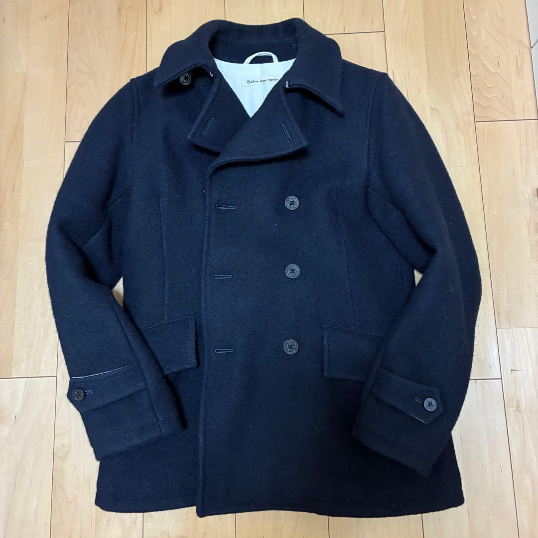 【Tomo】TOMORROWLAND ウールダブルブレストピーコート