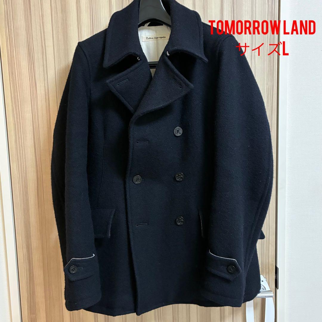【Tomo】TOMORROWLAND ウールダブルブレストピーコート