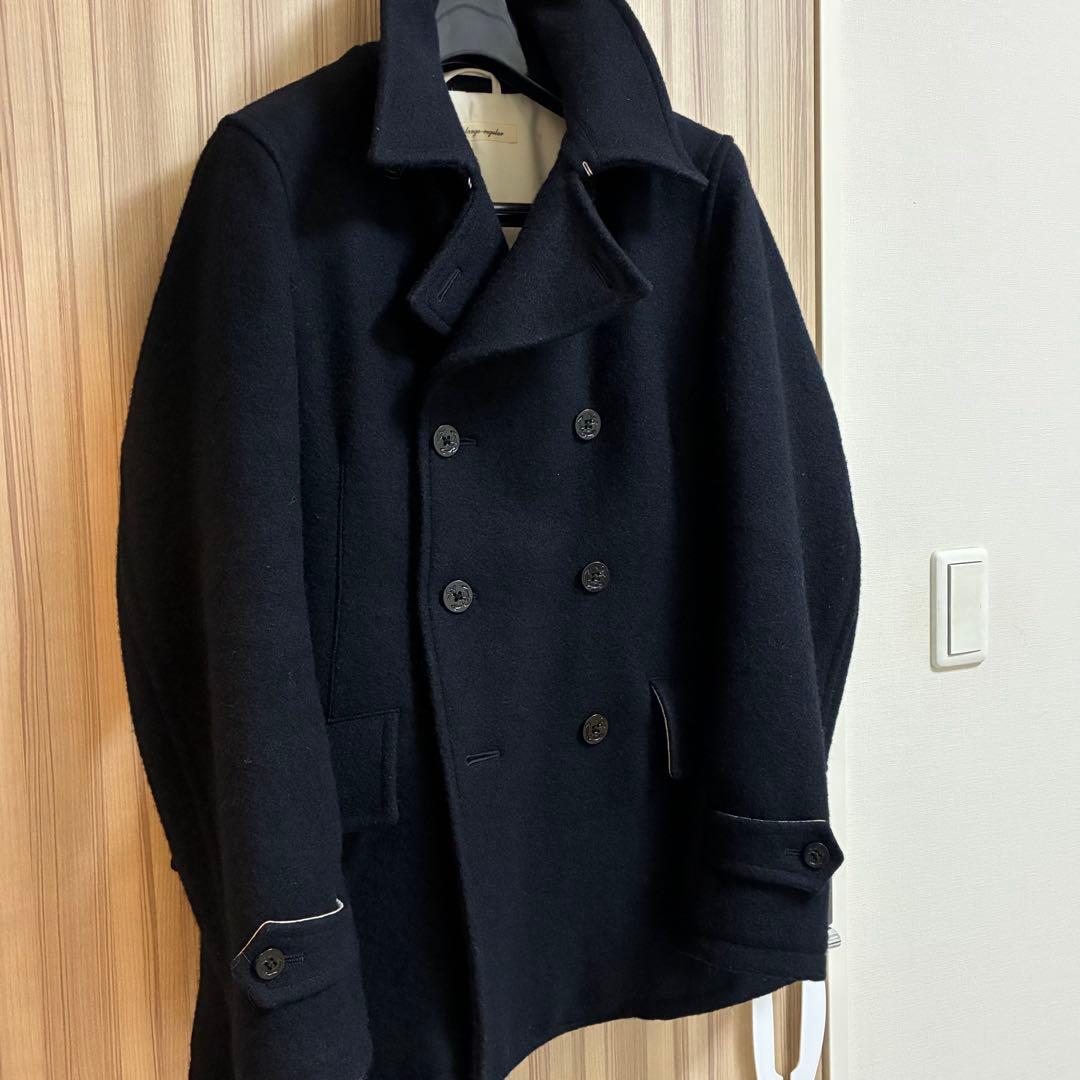 【Tomo】TOMORROWLAND ウールダブルブレストピーコート