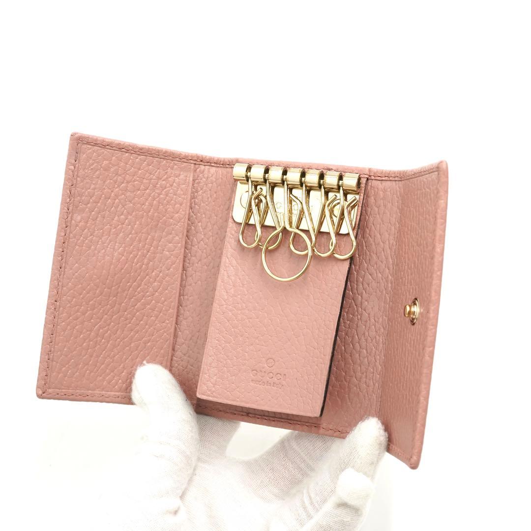 ✨プレゼント梱包✨　GUCCI キーケース　キーリング　6連　ロゴ　GG