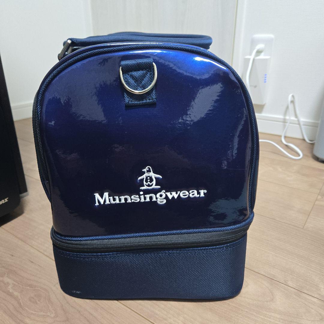 【土日値下げ】限定品★Munsingwear エナメル ゴルフバッグ ネイビー