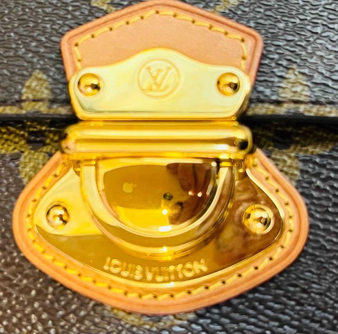 【良品】ルイヴィトン モノグラム 2つ折り財布 カード9 大容量 LV金具付き