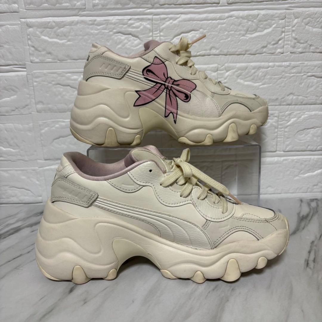 【希少】PUMA パルサー ウェッジ ウィメンズ リボンスニーカー 限定 厚底